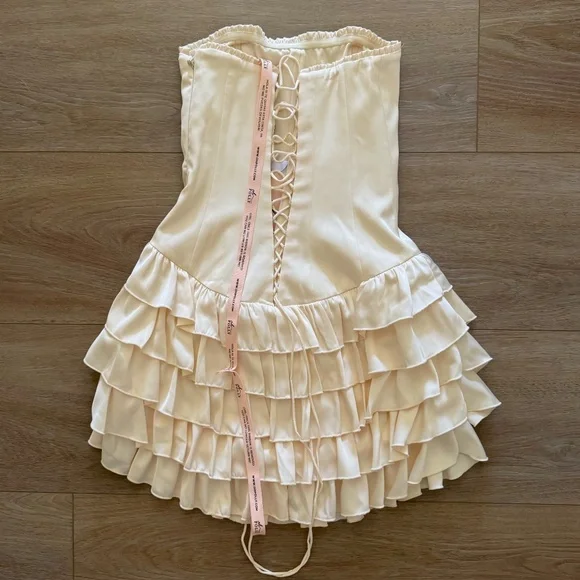 NWT Oh Polly Juliet Corset Mini Dress in Ivory - US 2 - Picture 4 of 8